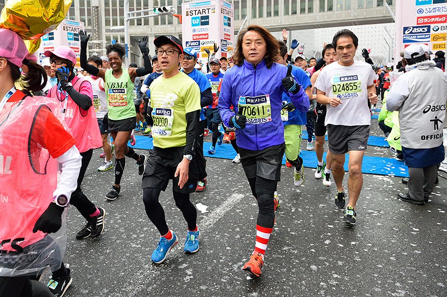 北澤豪 「46歳、東京を走る」 ~東京マラソン2015レポート~<Number Web> photograph by Yoji Kamaya