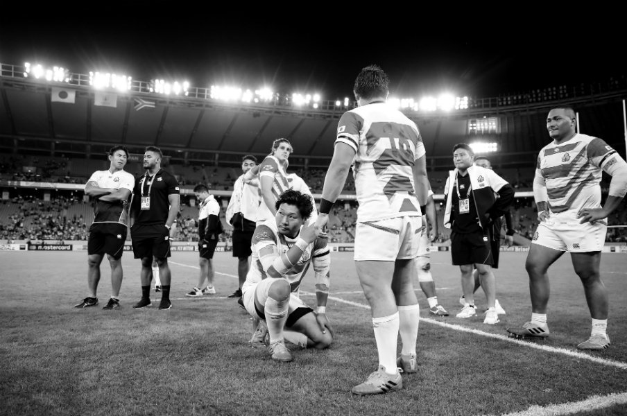 悔しがる稲垣、飛ぶバレット……。ラグビーW杯ベスト8の激闘シーン。＜Number Web＞ photograph by Richard Heathcote / World Rugby via Getty Images