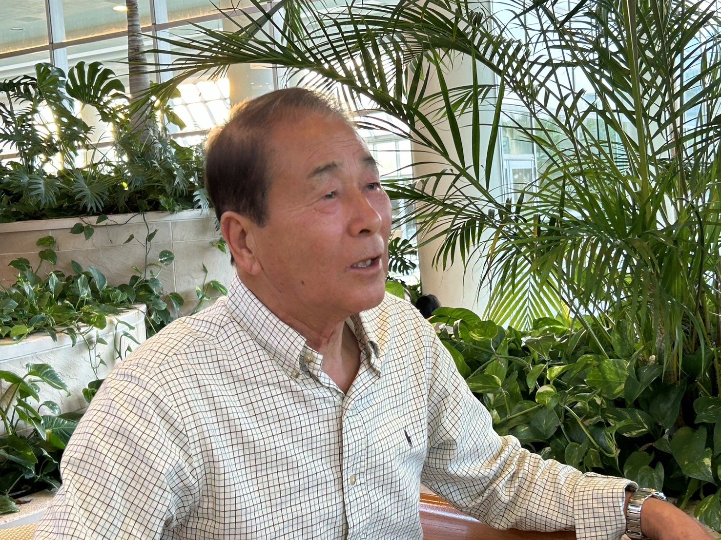 インタビューに答える現在の高田さん　©Hidenobu Murase