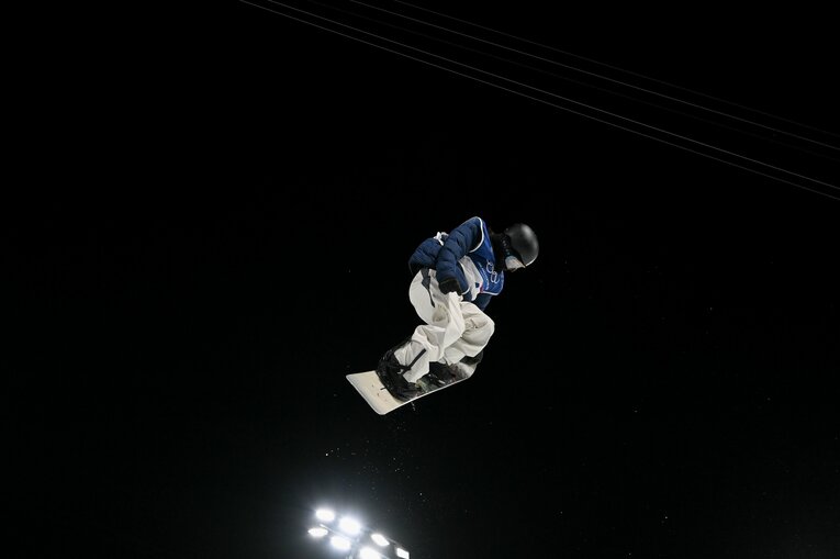 【ミラノ・コルティナ五輪】予選での平野歩夢の滑り　©Nanae Suzuki/JMPA