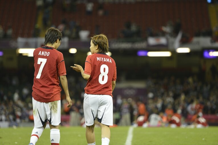 安藤梢、宮間あや（2012年ロンドン五輪）©︎JMPA　