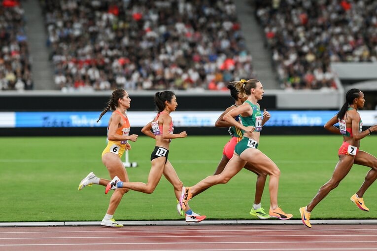 5000m決勝では後方からレースを進めた田中　©Nanae Suzuki