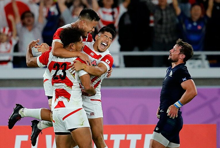 【W杯2019】FB山中がボールを外へ蹴りだした瞬間、日本のベスト8入りが決まった　©AFLO