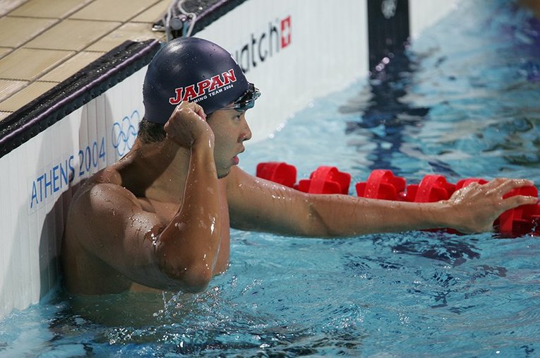 アテネ五輪の北島康介 ／ photograph by JMPA