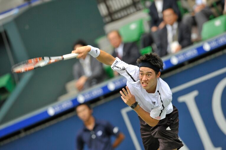 プロ転向翌年、2008年の錦織　©Toshiya Kondo