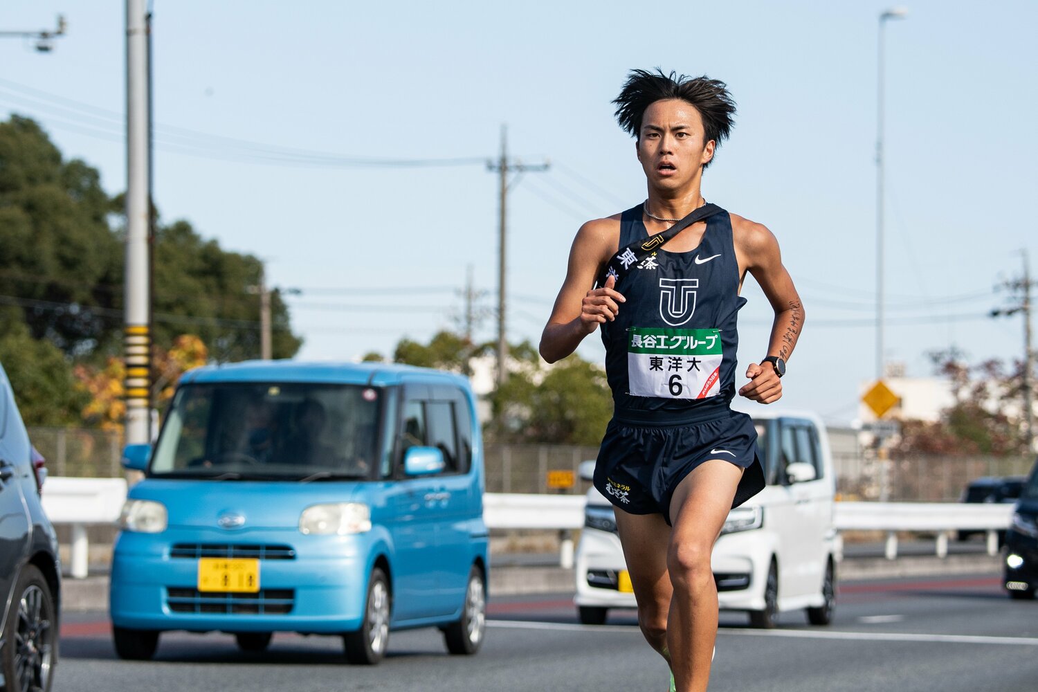 東洋大のルーキー石田は、出雲に続いて区間賞を獲得するなど快走を見せた　©Nanae Suzuki