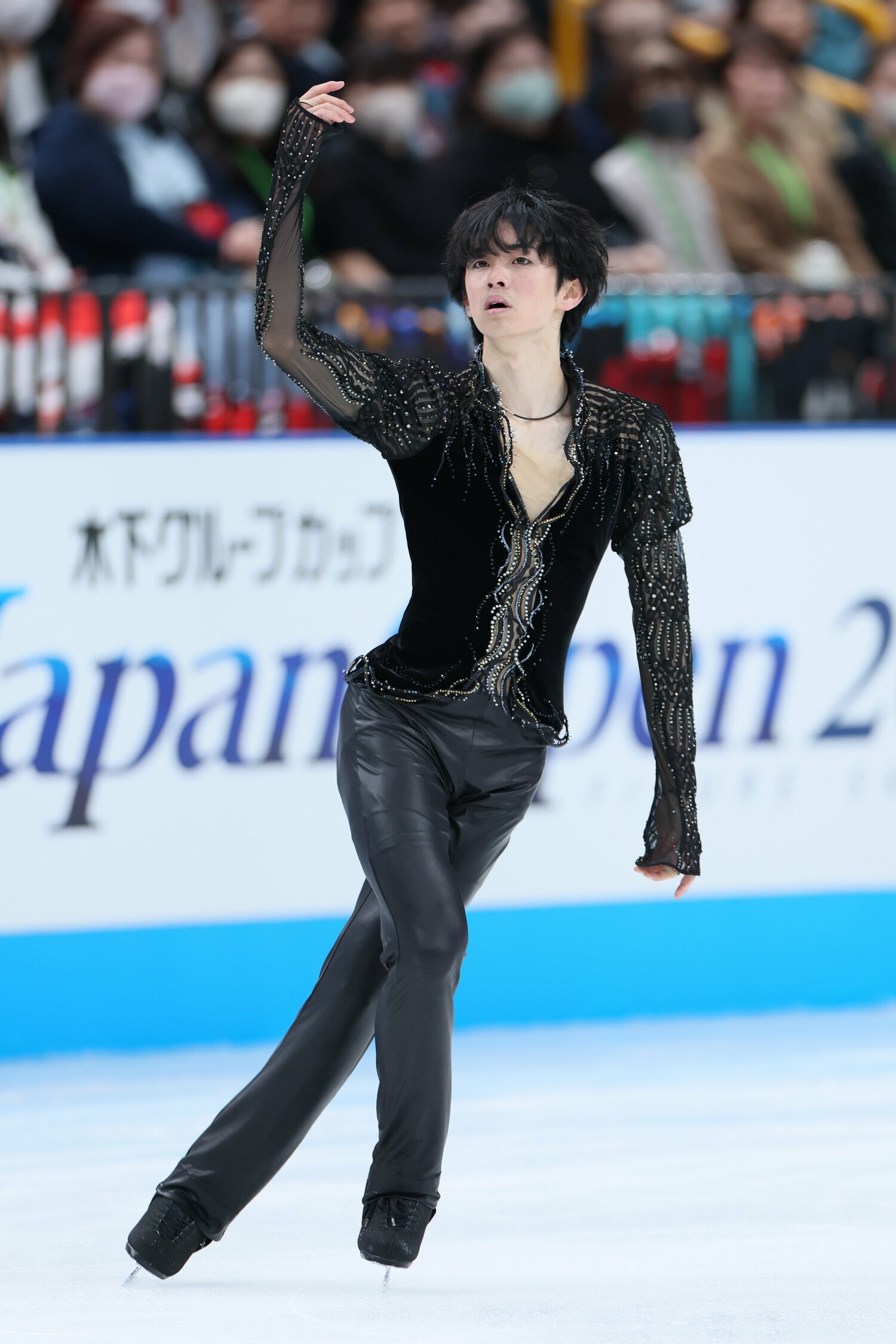 昨年のジャパンOPフィギュアで演技する島田　©JIJI PRESS