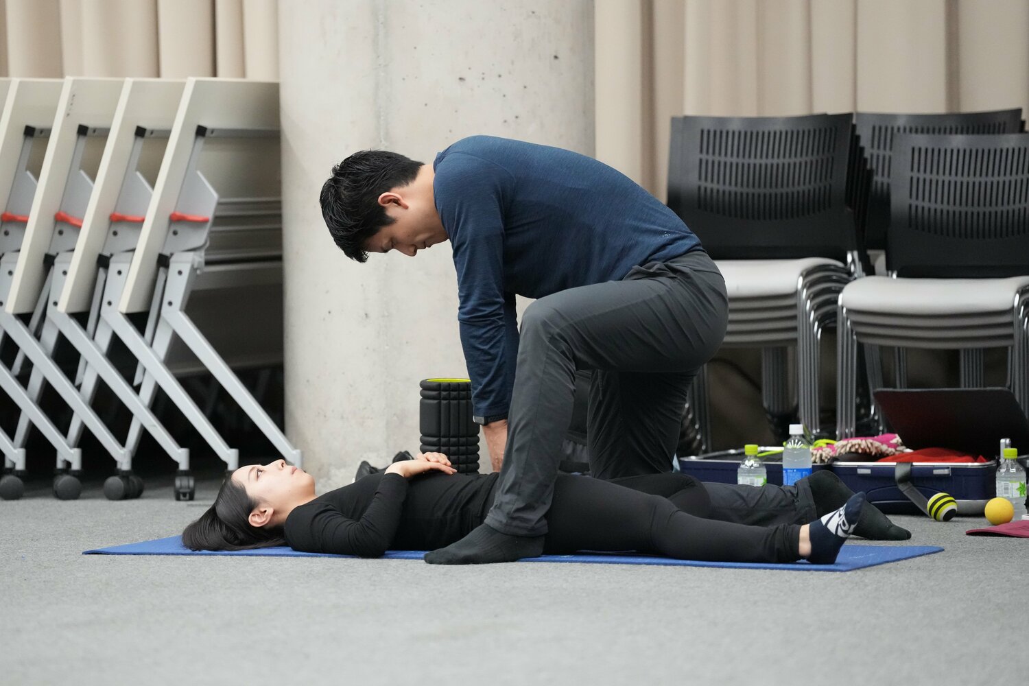 演技前のウォーミングアップ（写真は2023年4月） ©Getty Images