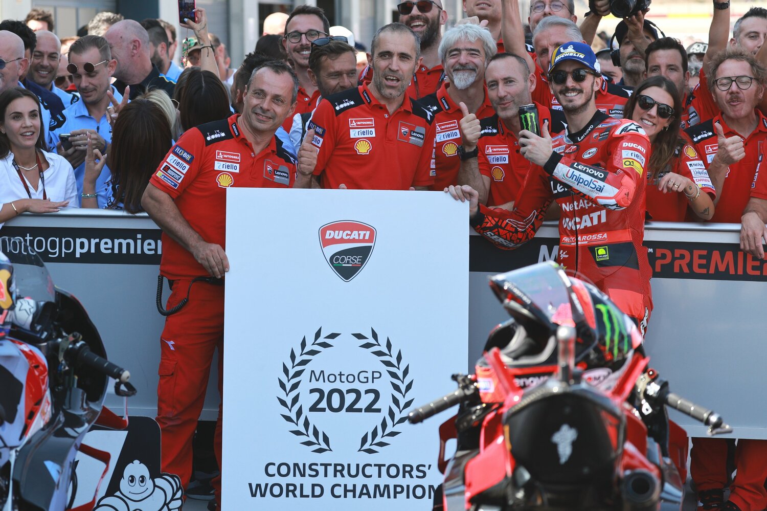 コンストラクターズタイトルを決めたアラゴンGPではドゥカティ勢が1-2フィニッシュ。バニャイアは2位だった　©Satoshi Endo