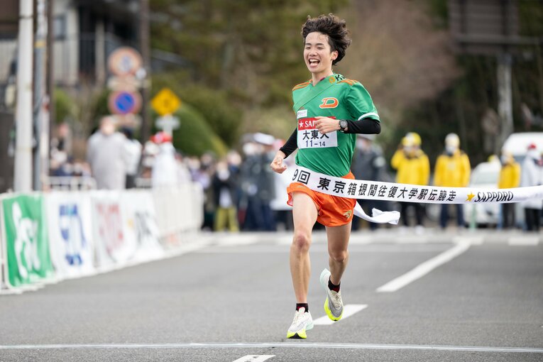 箱根駅伝、3年時は「思ったより走れた」感覚だったそう。笑みを見せながらゴール　©Nanae Suzuki