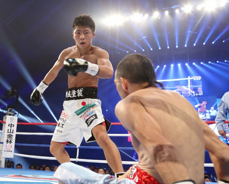 5位　オマール・ナルバエス戦（2014年12月30日／2回3分1秒 KO）©JIJI PRESS