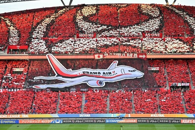 ACL決勝セカンドレグの飛行機コレオ　©AFC