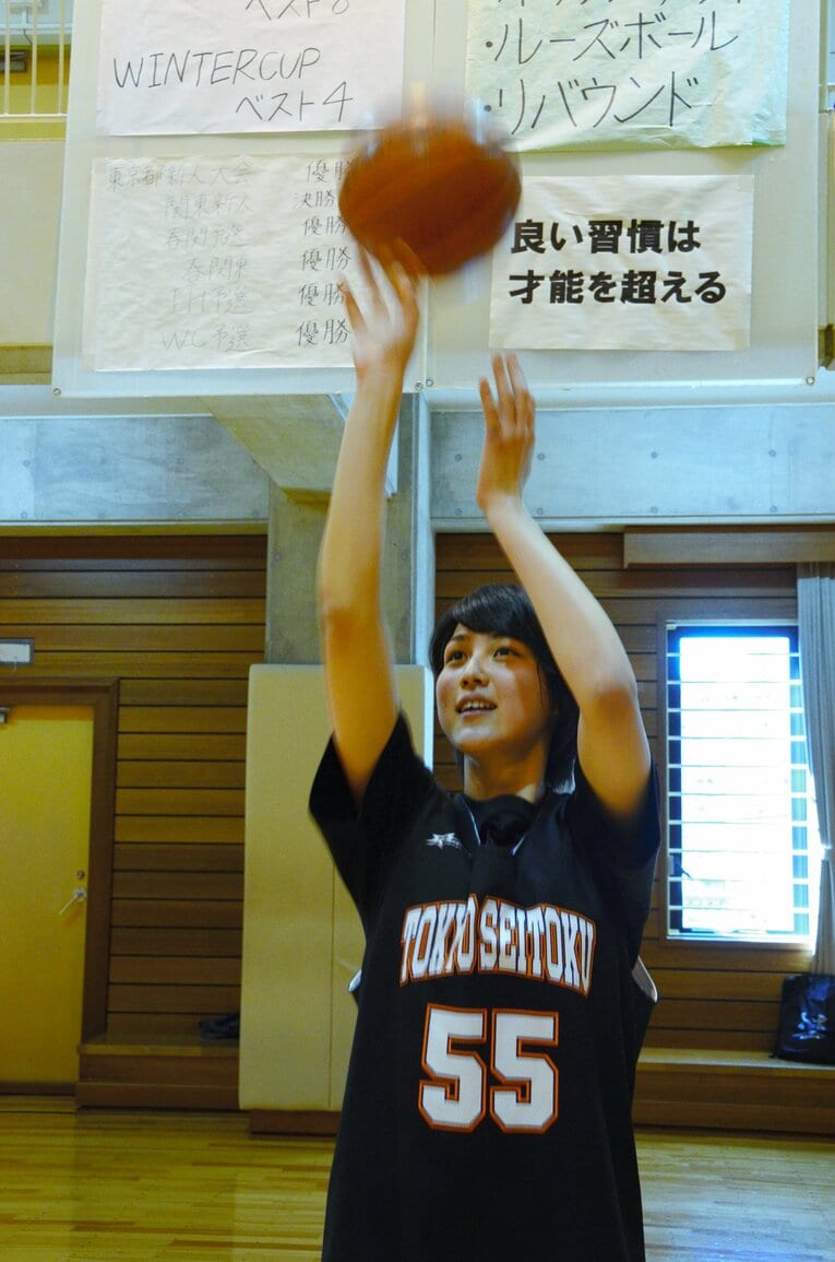 東京成徳大高校時代の真美子さん（2013年）©︎Asahi Shimbun