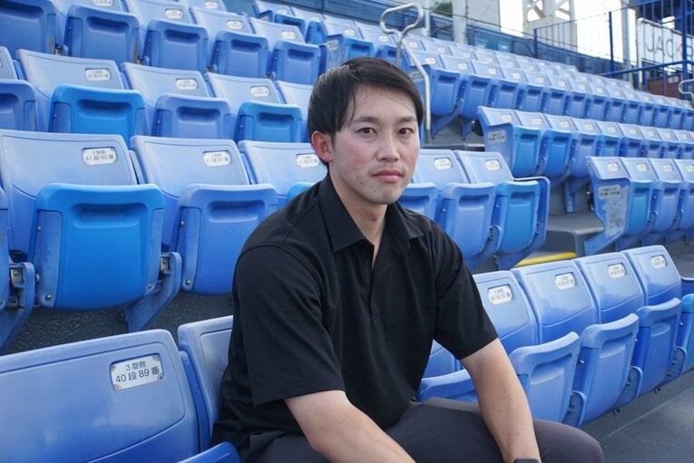 渡辺郁也と青山学院大でチームメイトだった岡野祐一郎。社会人野球を経て中日に入団。現在は同球団スカウトに ©Kei Nakamura