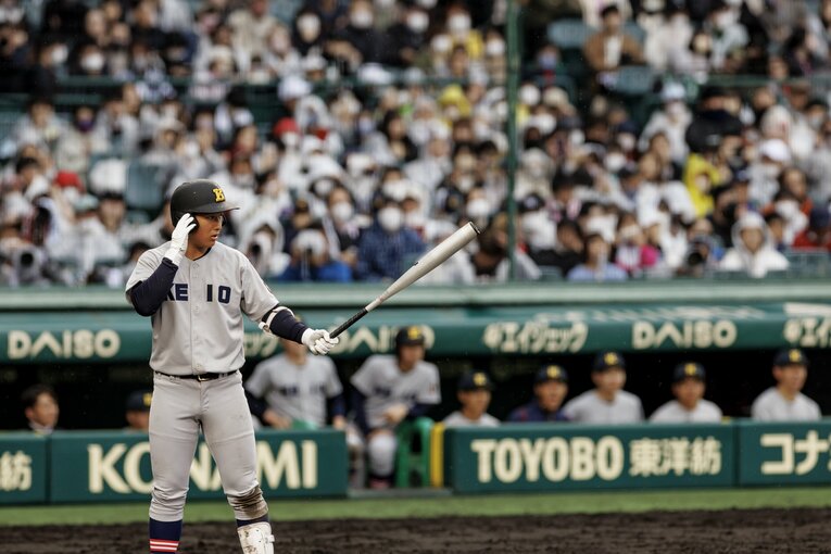 話題を呼んだ清原勝児（慶應／「5番サード」）　©Kichi Matsumoto