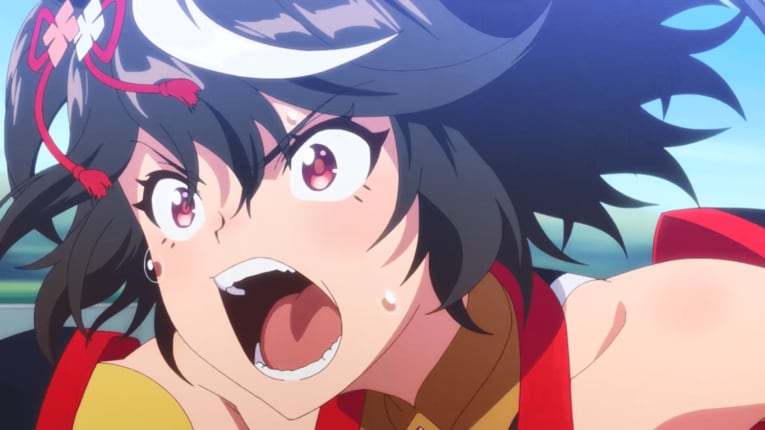 進路をこじ開けるキタサンブラック　©2023 アニメ「ウマ娘 プリティーダービー Season 3」製作委員会