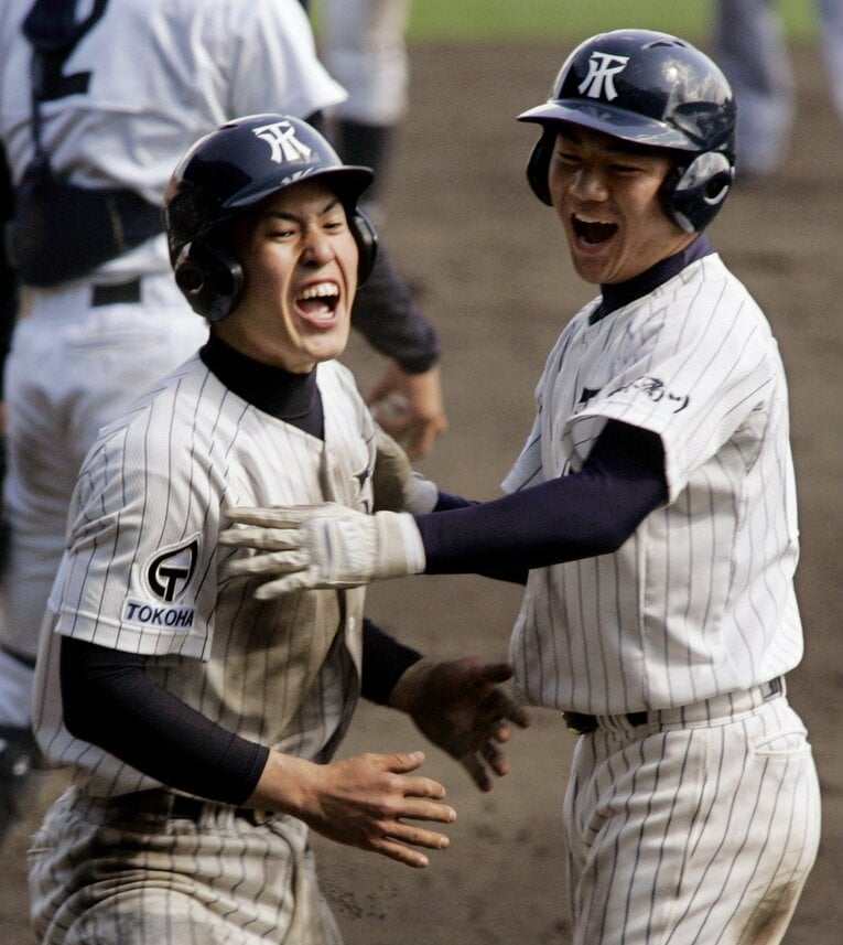 常葉菊川時代の町田さん（右）　©JIJI PRESS