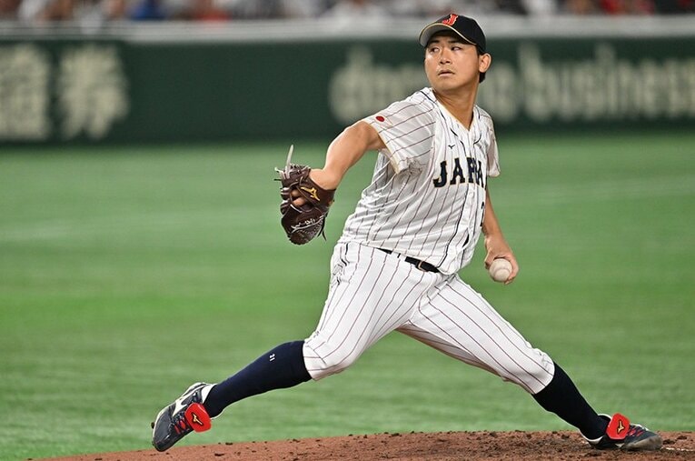 イタリア戦の今永　©Naoya Sanuki