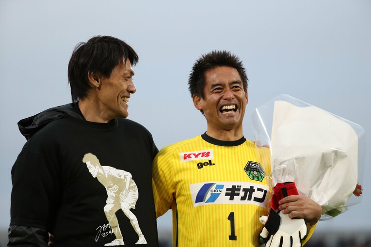 2018年12月、川口能活の引退セレモニーで　©Takashi Aoyama/Getty Images