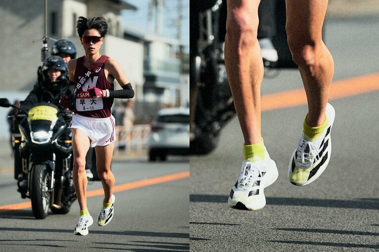 『EVO 2』着用の早大のスーパールーキー鈴木はいきなり区間賞　©Yuki Suenaga