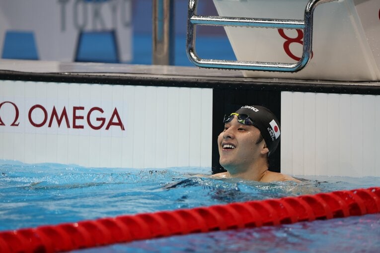 200m個人メドレー準決勝後の瀬戸　©Shinya Mano／JMPA
