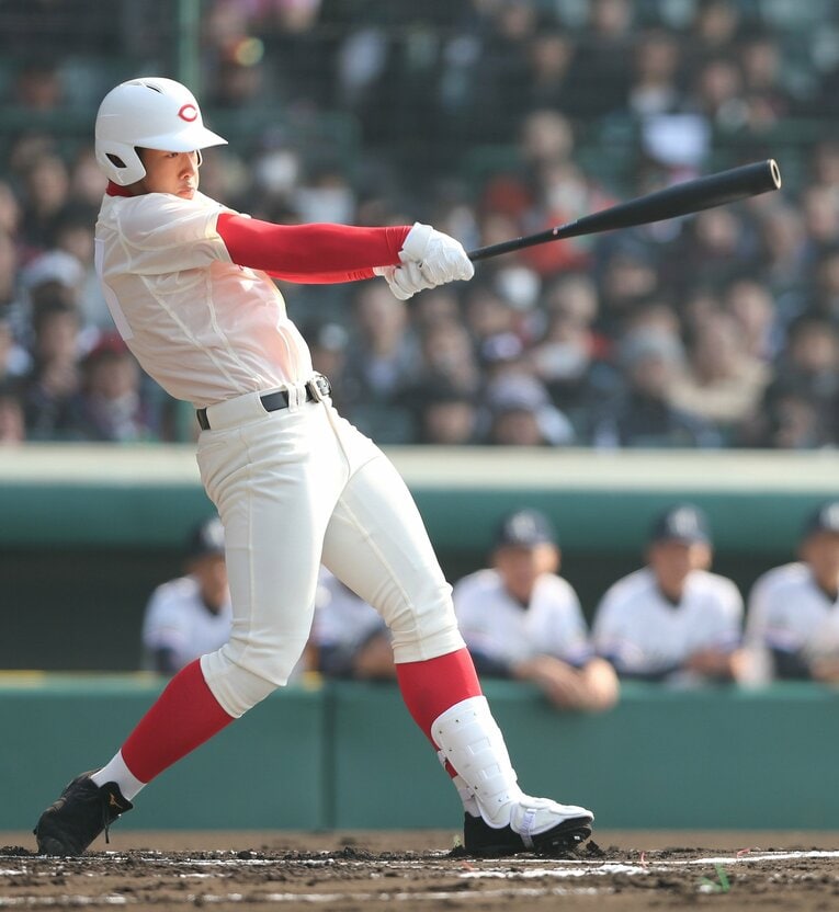 智弁学園時代の岡本和真　©JIJI PRESS