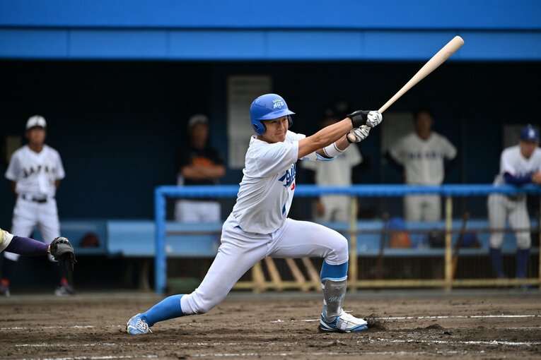 昨年６月の侍ジャパン大学代表合宿で　青学大の西川史礁　©︎Hideki Sugiyama