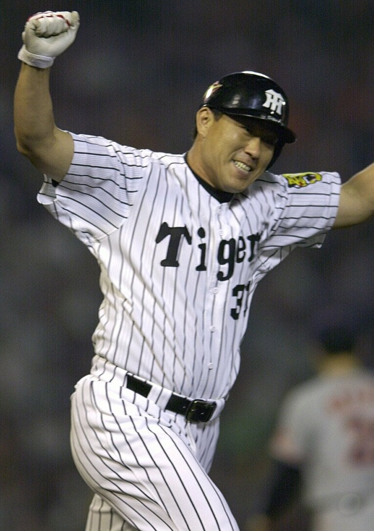 阪神時代の広澤　©JIJI PRESS