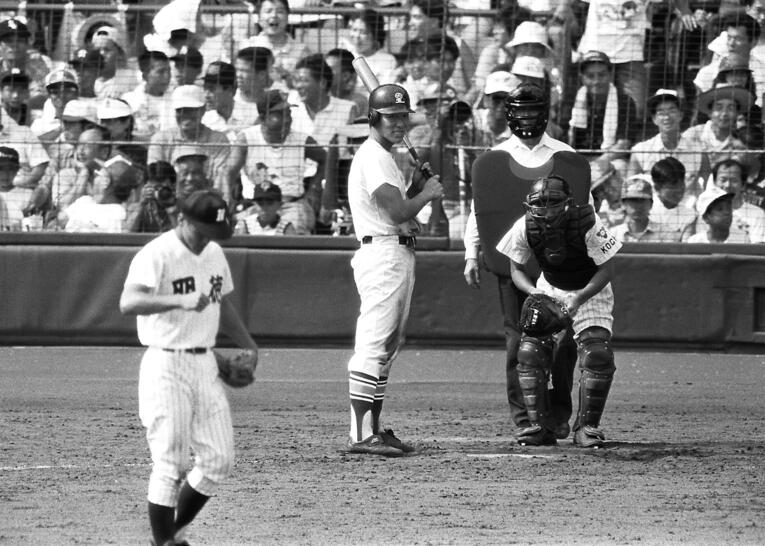 1992年の夏の甲子園。物議を醸した松井秀喜（星稜）への5打席連続敬遠　©JIJI PRESS