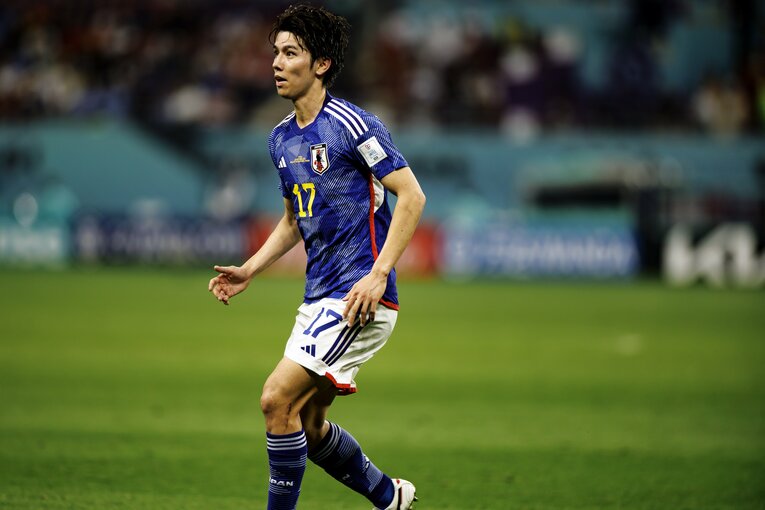 カタールW杯での田中碧　©Kiichi Matsumoto/JMPA