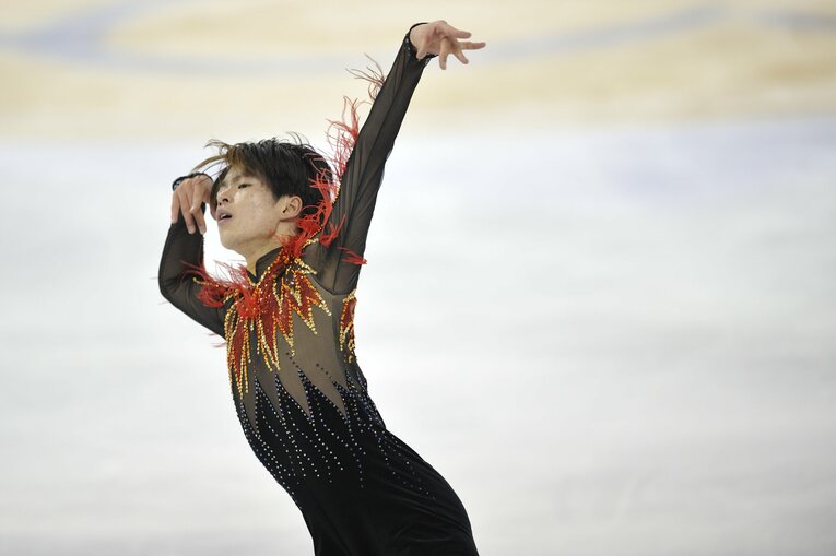 2012年の中国杯で、初のGPシリーズメダル獲得と優勝を果たした町田。写真はフリースケーティングの「バレエ音楽『火の鳥』より」　©Takuya Sugiyama