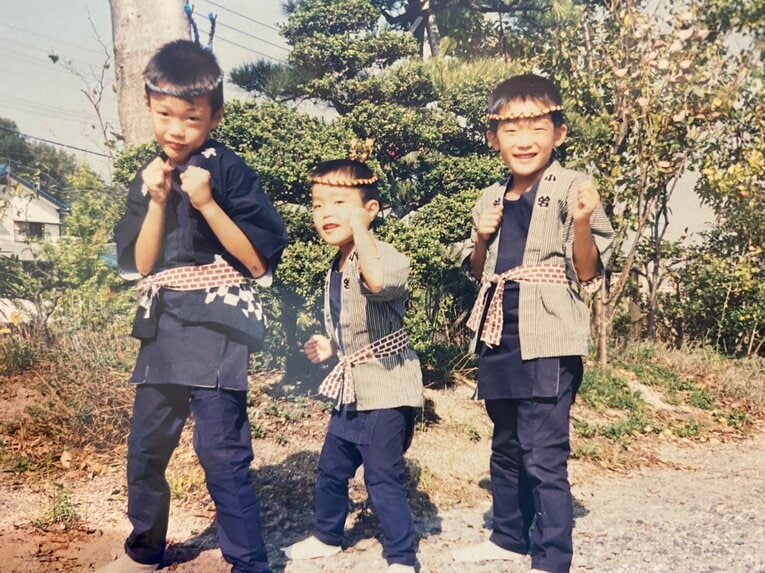 深津三兄弟（本人提供）