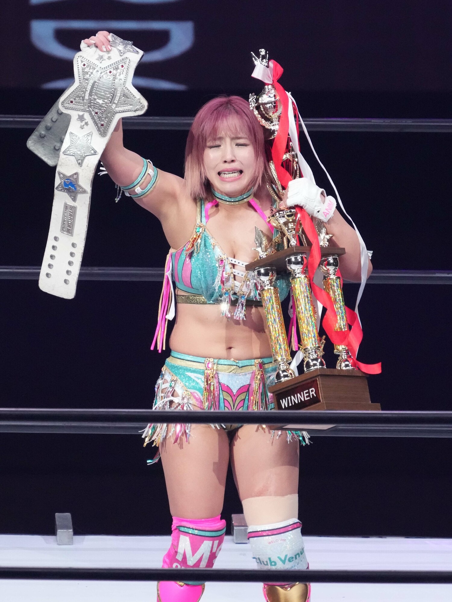 4月23日、横浜アリーナで悲願の白いベルトを手にした白川未奈