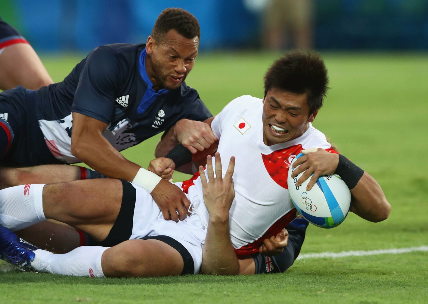 リオ五輪でトライを決める坂井　©Getty Images