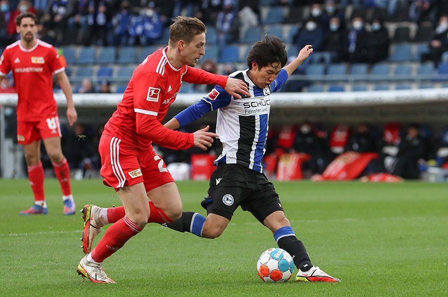 ウニオン・ベルリン戦での今季8点目　©Getty Images