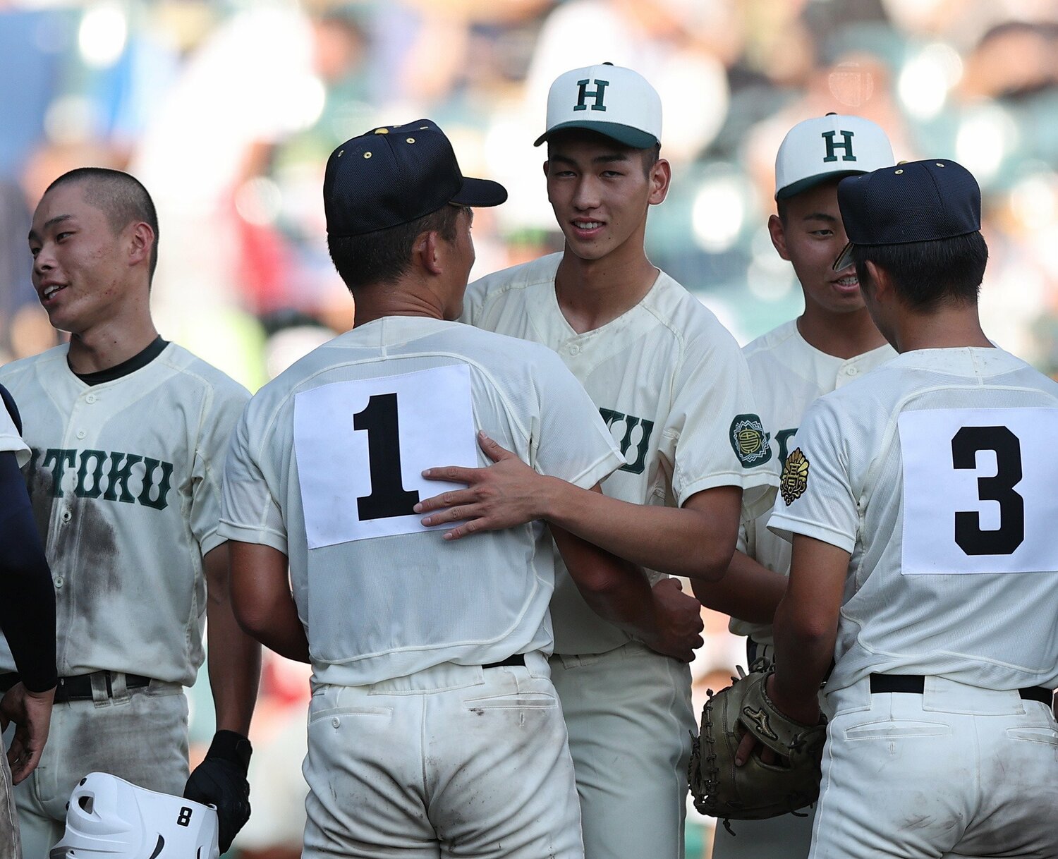 甲子園初戦でセンバツ準優勝の報徳学園（兵庫）を破った　©JIJI PRESS