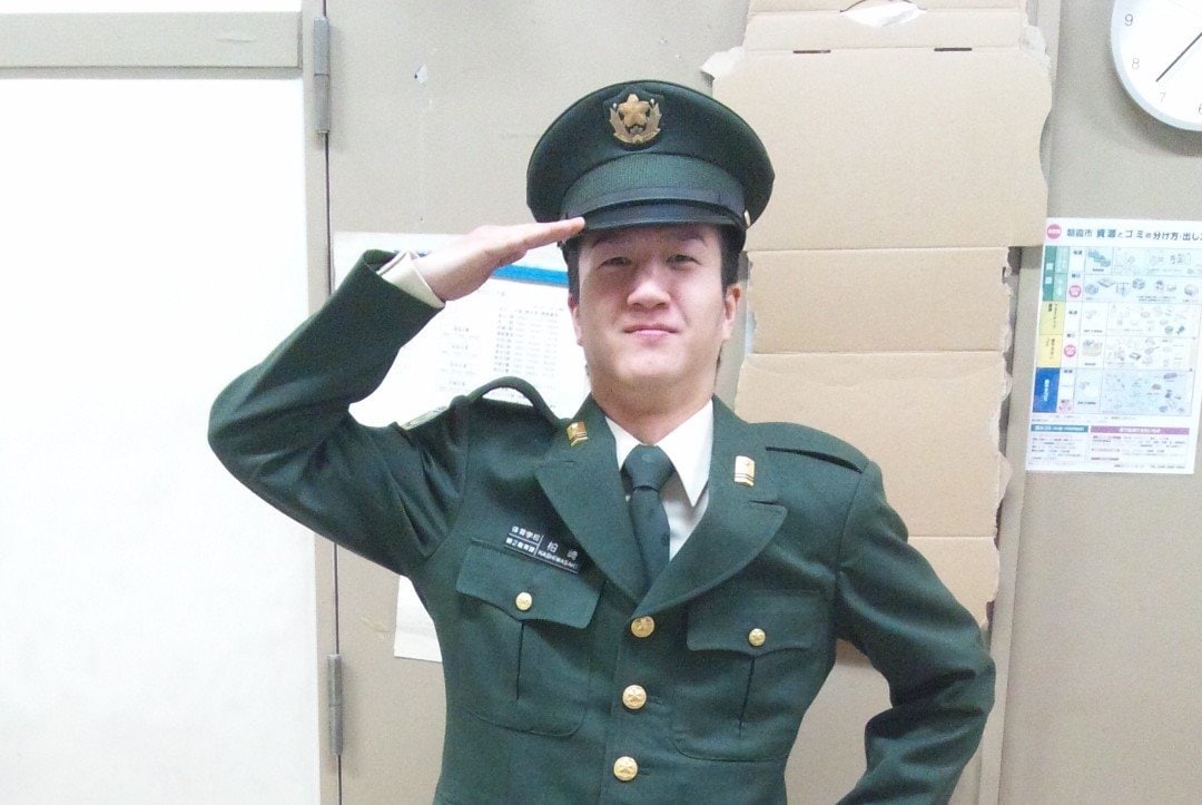 2013年、自衛隊体育学校に入隊した柏崎刀翔(本人提供)