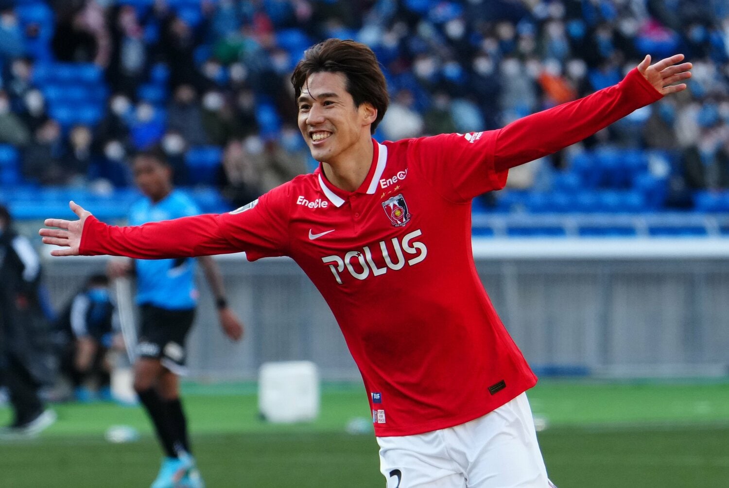 2022年のスーパーカップで2ゴールを挙げた浦和時代の江坂　©Getty Images