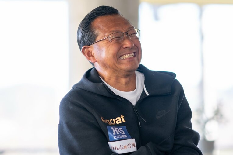 大八木総監督は選手たちのこととなると楽しそうで話が尽きない　©Shiro Miyake