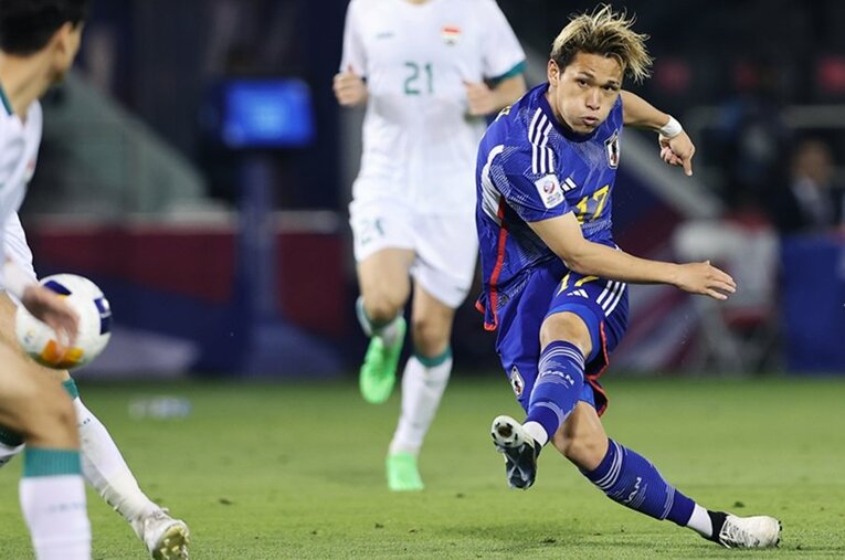 パリ世代の中核の1人である松木玖生。ゴールこそ初戦の中国戦のみだが、そのプレースタイルとパーソナリティは今大会で存分に発揮されている ／ photograph by Kenichi Arai