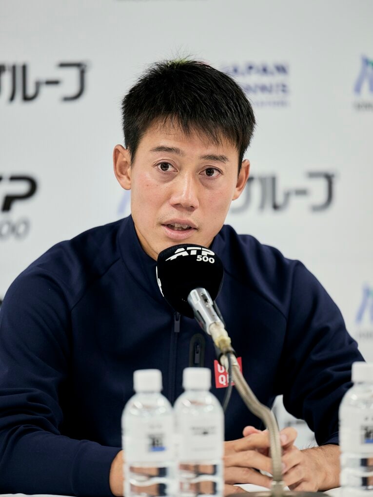 ラストマッチ後の記者会見　©Yuki Suenaga