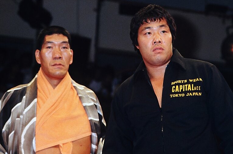 プロレス入門前（？）に日本未公開のハリウッド映画に出演していたジャイアント馬場。当時の演技は弟子ジャンボ鶴田のそれとそっくりだった？ ／ photograph by Yukio Hiraku/AFLO