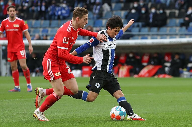 ウニオン・ベルリン戦での今季8点目　©Getty Images