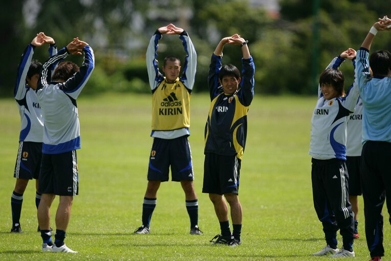 U-20W杯には森保監督がコーチとして同行　©︎AFLO
