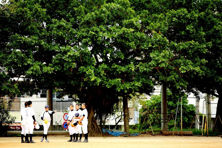 沖縄尚学高校野球部の練習風景（2008年） ©︎Tamon Matsuzono