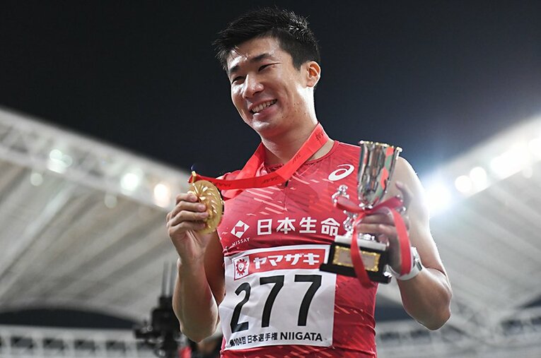 日本選手権優勝で2020年シーズンを終えた桐生。2～3週間完全なオフとする予定だ ／ photograph by Asami Enomoto