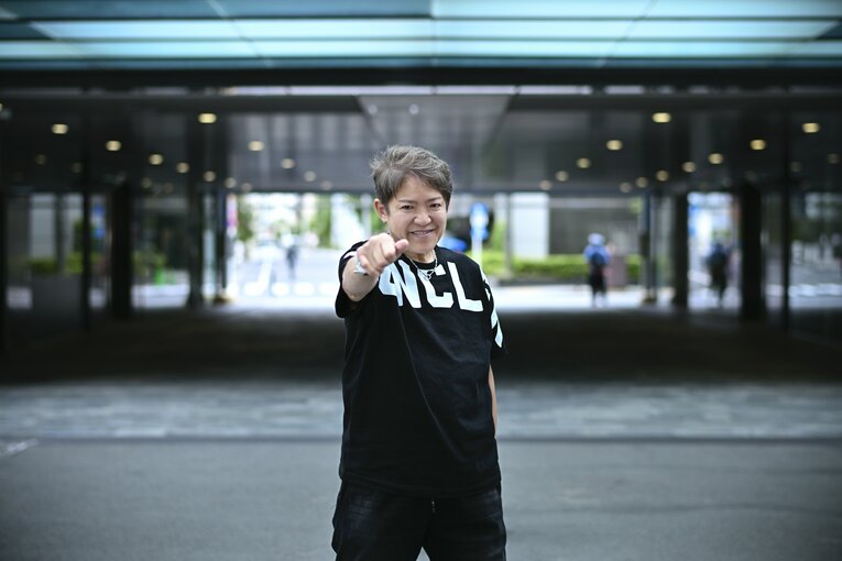 近影のライオネス飛鳥さん　©Hideki Sugiyama