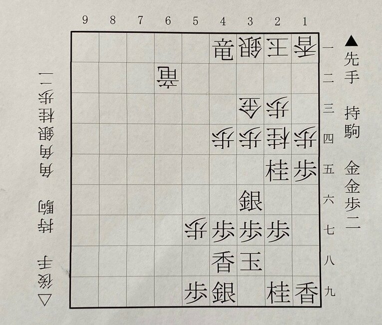 第2図は▲2五桂までの終盤の部分局面。下側の先手は西山、上側の後手は福間