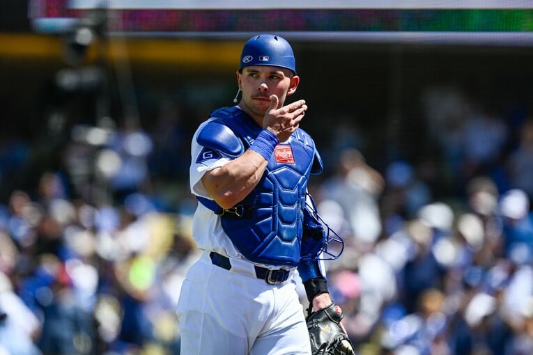 【常勝ドジャースと大谷らの”ステキな日常”／全100枚超】第二捕手のラッシング…写真はまだまだ続きます　©Nanae Suzuki