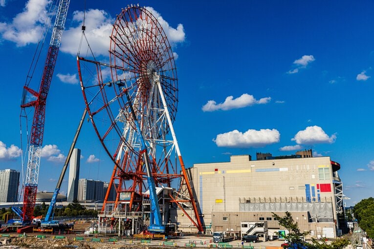 お台場の大観覧車、解体作業の様子（10月上旬）　©Masashi Soiri